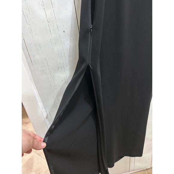 TAHARI Women's Y2K Evening Spaghetti Strap Maxi Dress 8 Square Neck Side Zippers - Picture 6 of 11